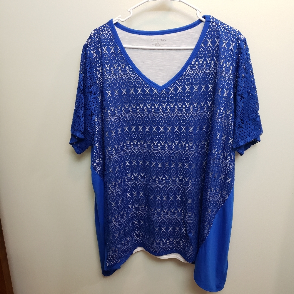 Catherine's Women's Blue Top Size 2x